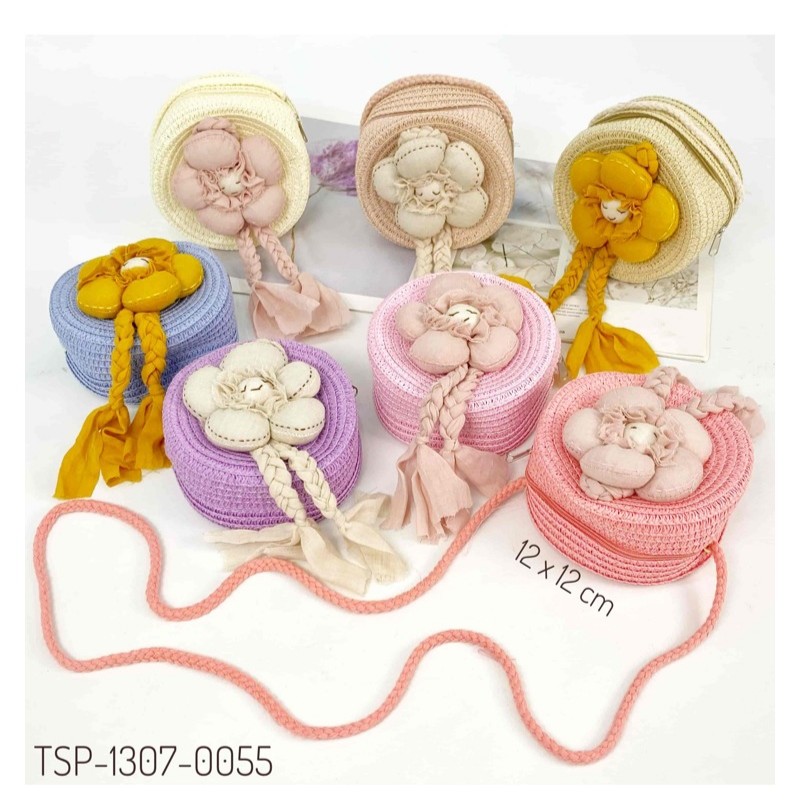 Tas Selempang Rajut Bunga Kepang- Tas Mini Wanita Lucu Aesthetic