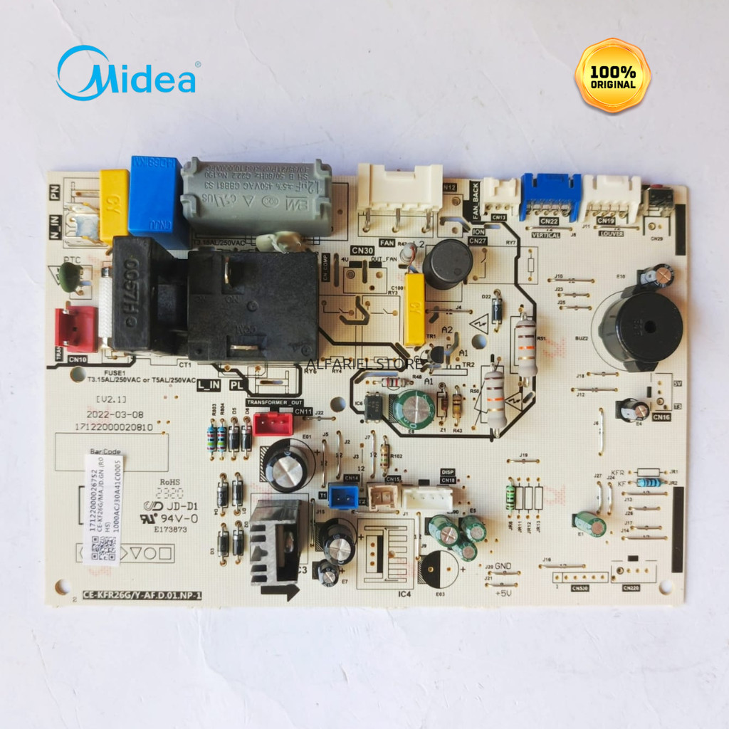 Pcb Ac Indoor Midea 1 Pk MSBC-09CRN1