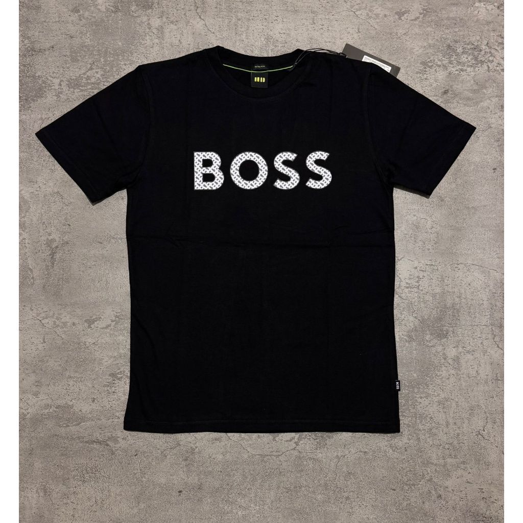 New Arrival - Kaos Branded Polkadot Signature Print Bs//Baju Kaos Pria  BOOS Print Polkadot Signatur