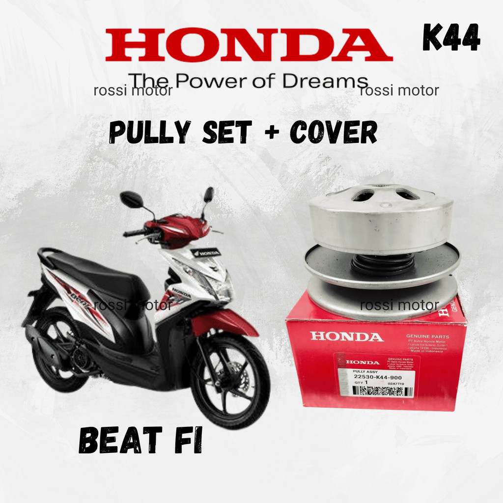 PULLY SET + COVER BEAT F1 (K44) | SPAREPART ORIGINAL SUKU CADANG SEPEDA MOTOR
