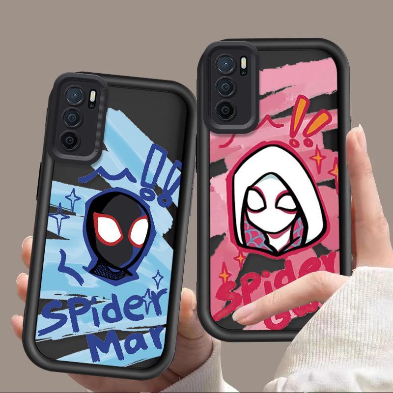 Casing For OPPO A16 A16S A54S Cartoon Silicone Soft Phone Case TPU Girl Aesthetic Spider Man Cool Co