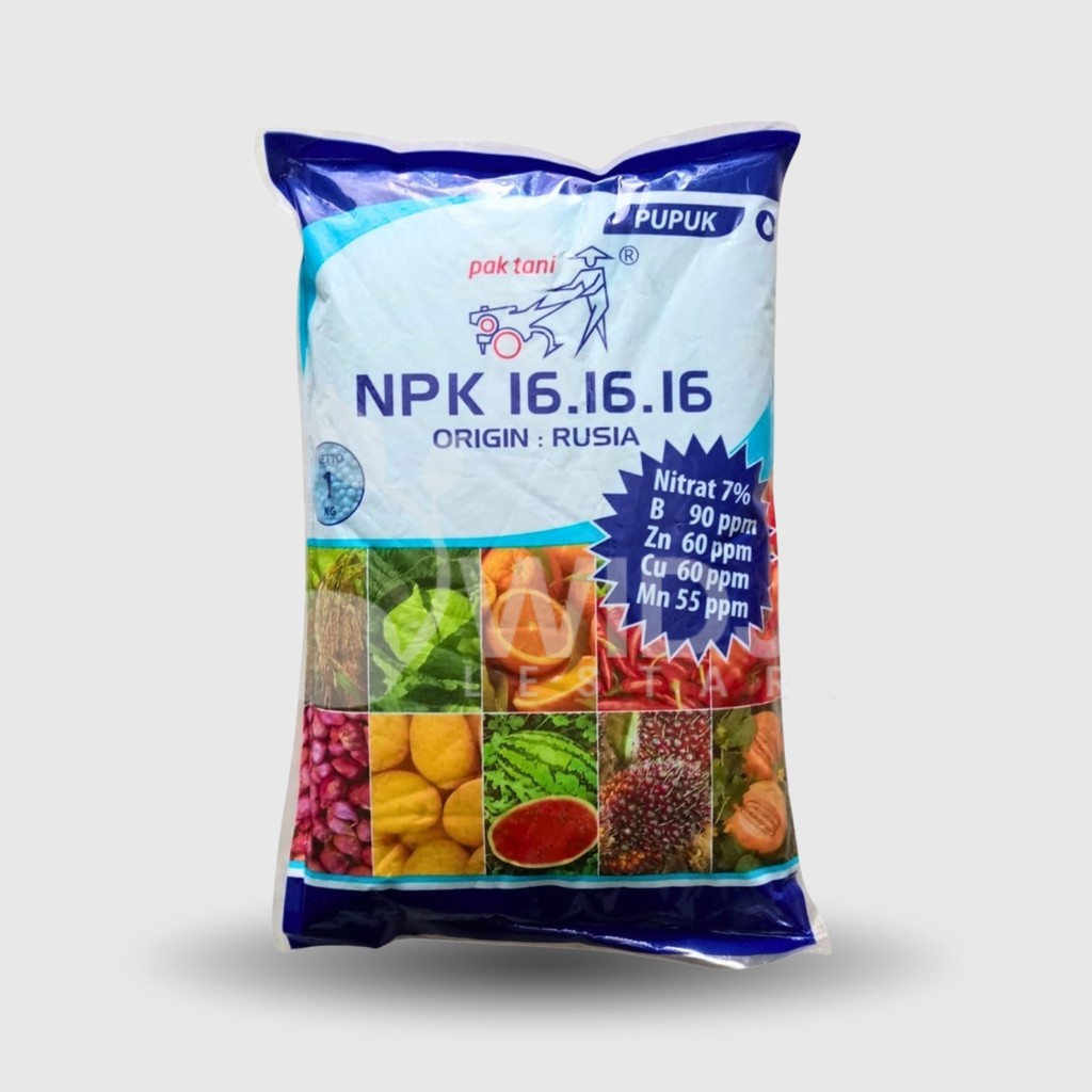 Pupuk Npk 16 16 16 Pak Tani 1kg Original Rusia Npk Pak Tani Biru Tanaman