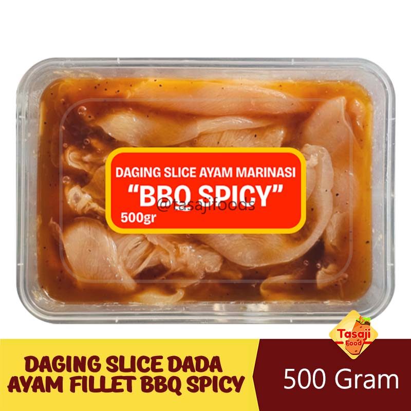 Daging Slice Dada Ayam Fillet 500gr BBQ Spicy