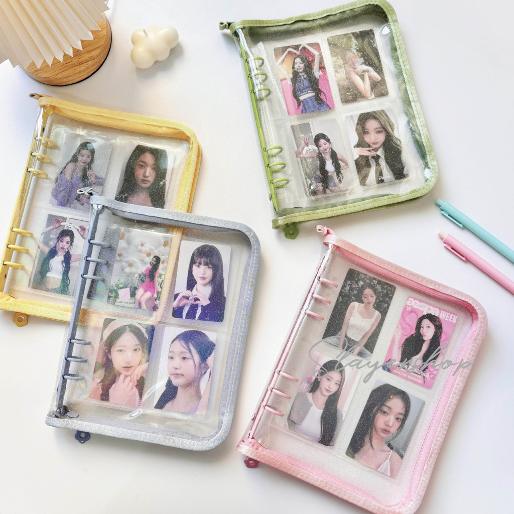 Binder Fotokartu Kancing Resleting 6 Ring A5 / Album Binder Photocard Polaroid