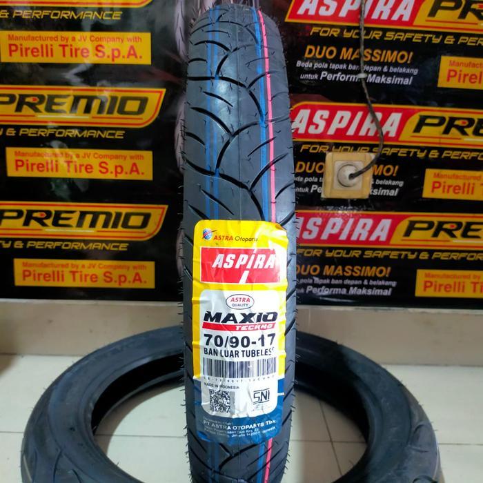 Ban Motor 17 ASPIRA MAXIO Techno (70/90 80/90 90/90) Tubless Free Pentil - TECHNO 70/90-17
