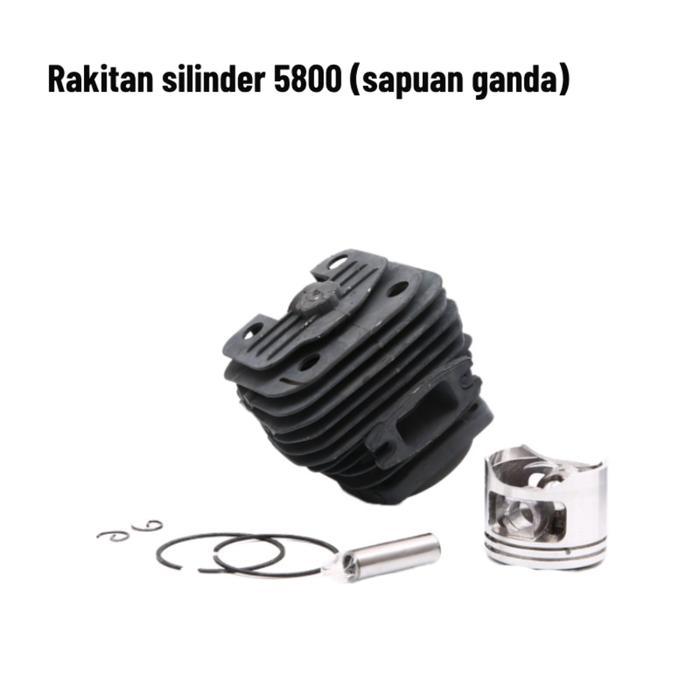TURBO 5800 CYLINDER BLOCK BLOK BORING MESIN CHAIN SAW SENSO SINSO MINI 58 CC TANIKA / CYLINDER BLOCK