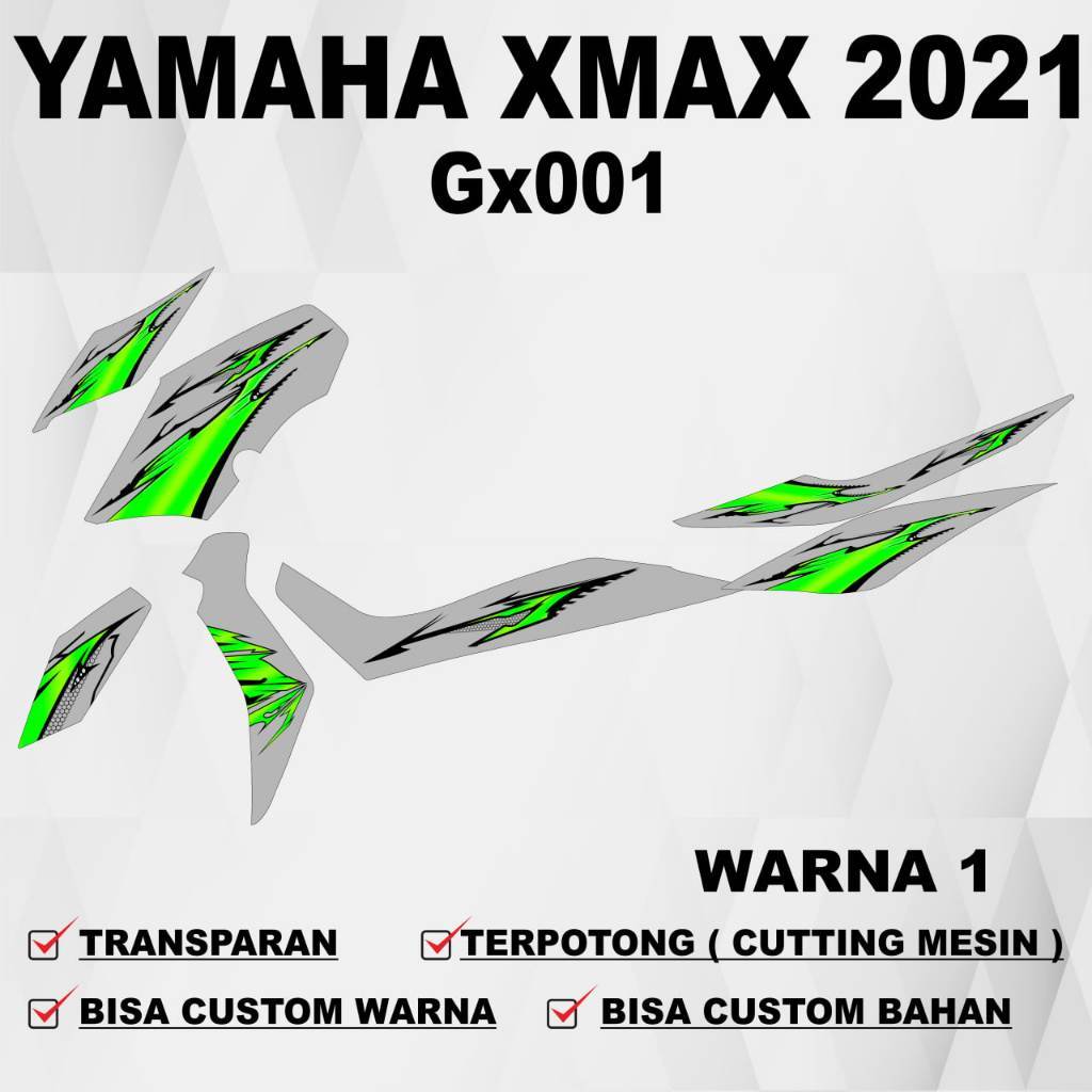 COD Stiker Xmax 2021  Striping XMAX  Stiker Sticker transparan hologram XMAX GX 001