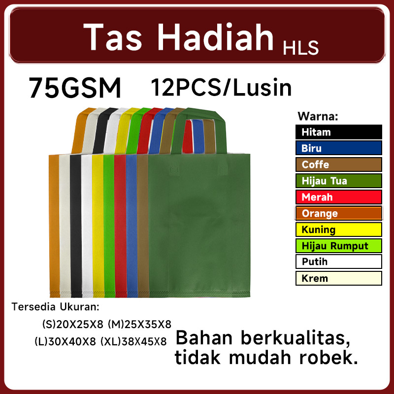 Tas Spunbond HLS 75GSM | Ukuran 25x35x8 | Goodie Bag & Souvenir Promosi