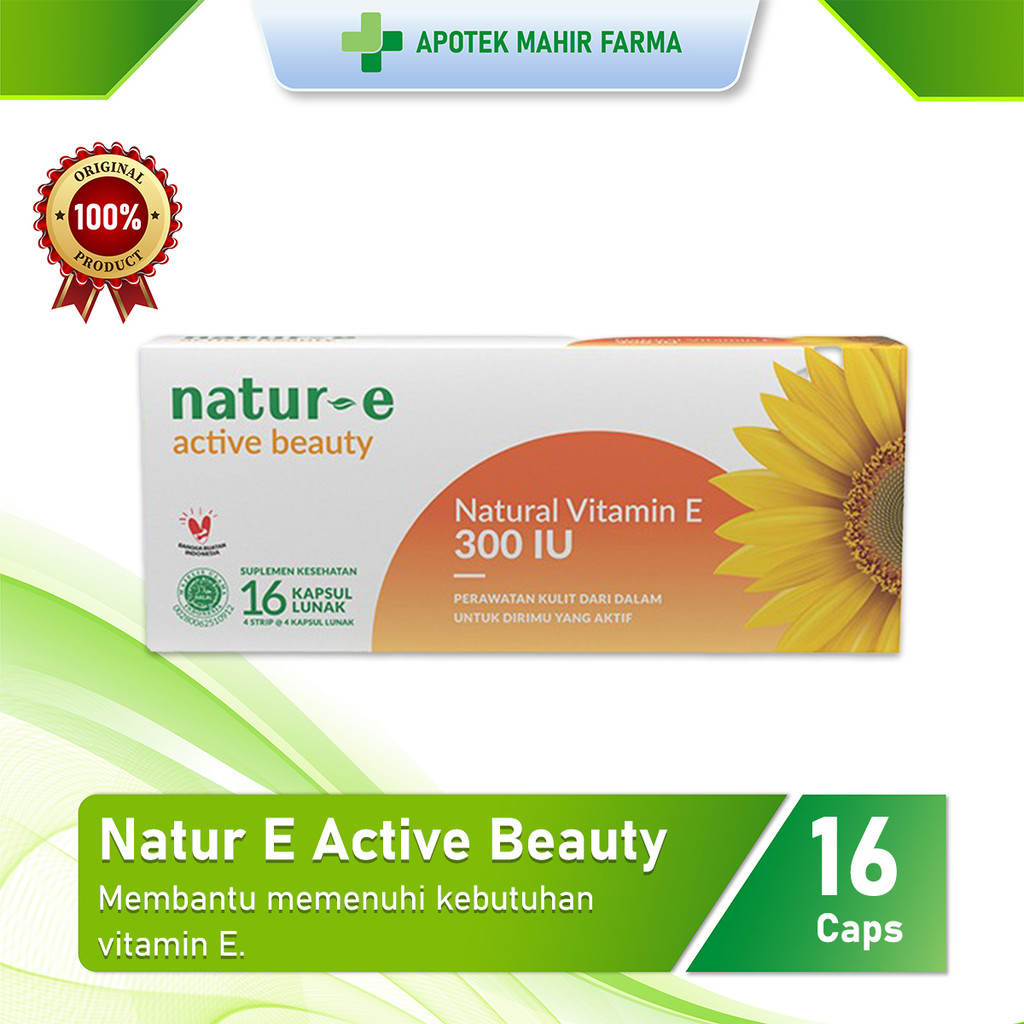 Natur E Active Beauty 16 Kapsul Lunak - Suplemen Kecantikan