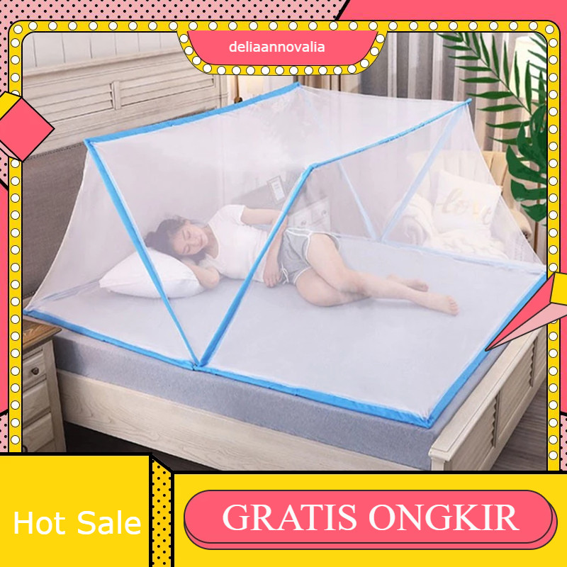 Kelambu Tidur/Kelambu Tenda Lipat/Anti Nyamuk Kelambu Lipat Tidur Portable Kelambu Kotak