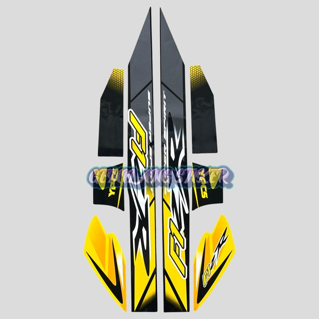 Striping Yamaha F1ZR fizr fiz r f1 zr Malaysia Sport Dual Clutch Viral list body Hitam Kuning