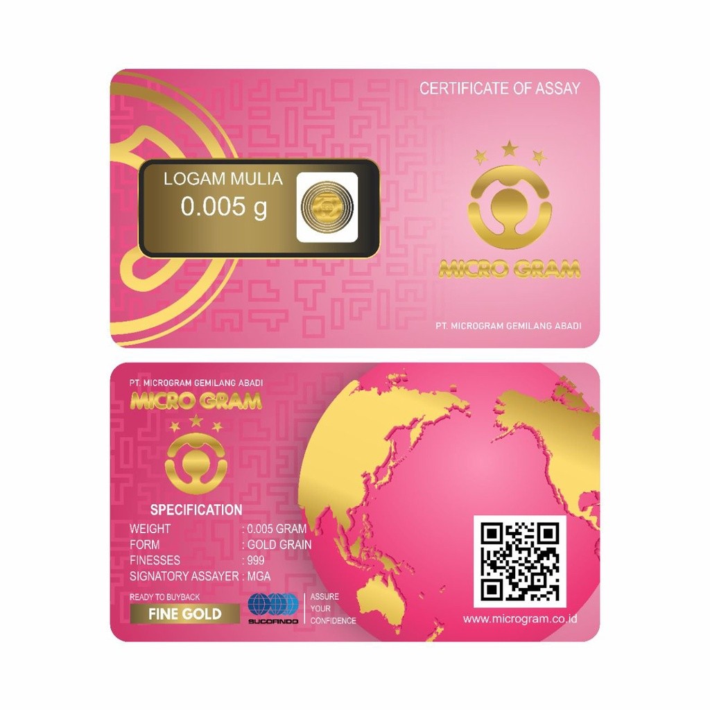 AURORA - COIN GOLD MICRO GRAM Microgram Emas Mini Babygold Baby Gold Logam Mulia 0.001 0.002 0.005 G