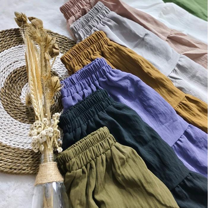 ROK SUSUN REMAJA BAHAN CRINKLE AIRFLOW  bawahan panjang Fashion muslim - SMP, ARMY