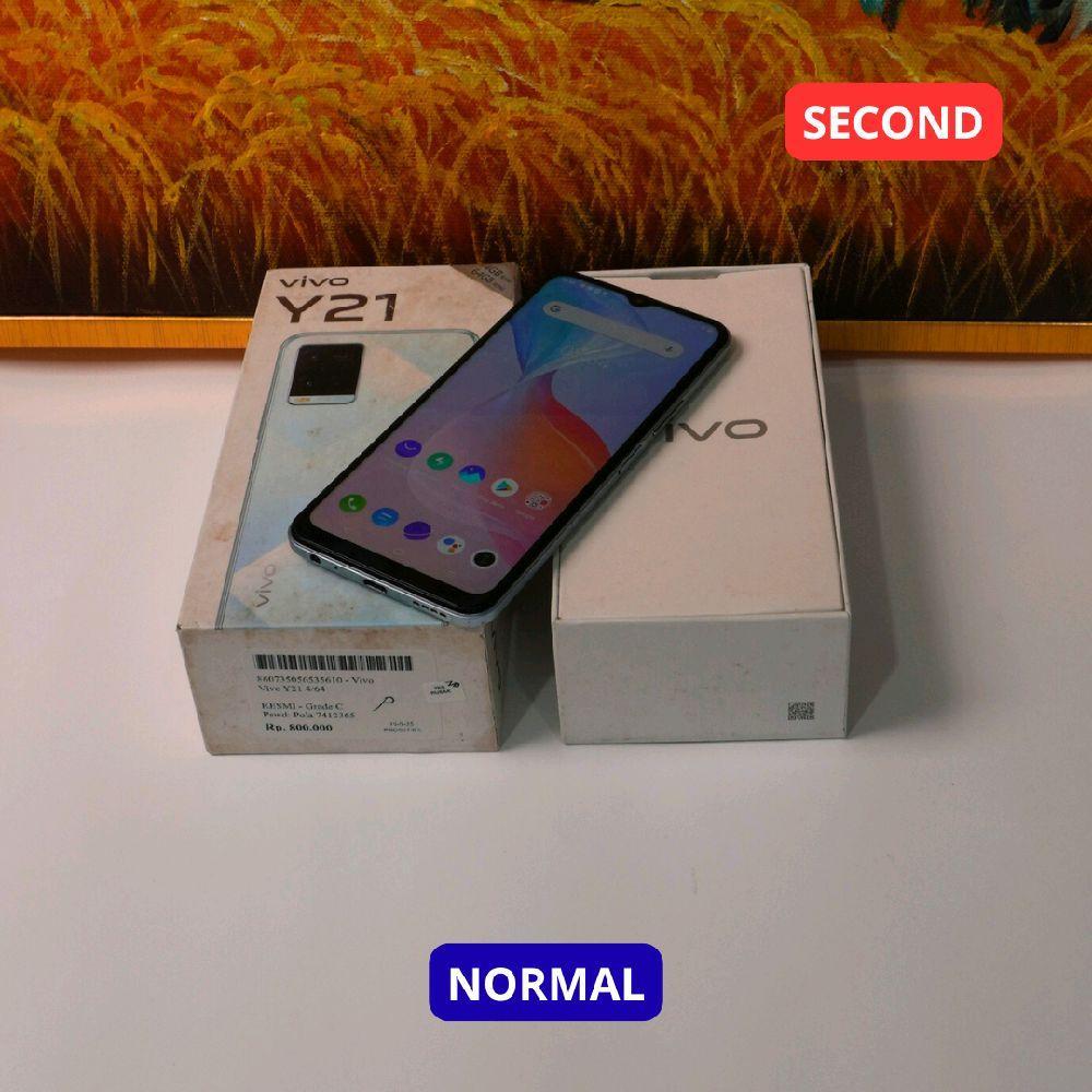 VIVO Y21 4/64 GB HP SECOND ORIGINAL SINAR MUTIARA CELL