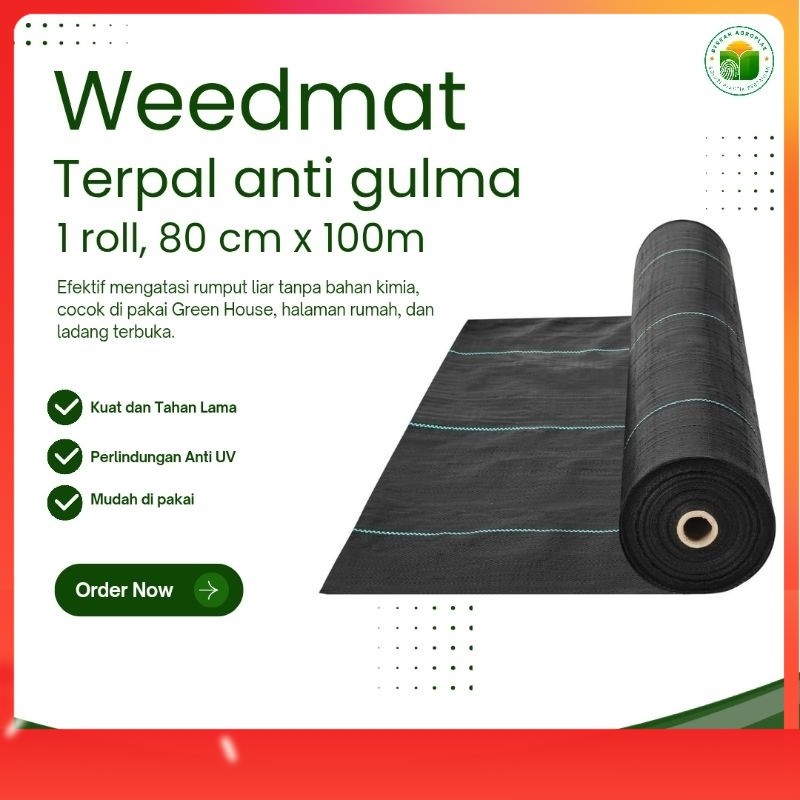 Weedmat Hitam 80 CM, Weedmat Ecer, Weedmat Greenhouse/ Weedmat Tanaman