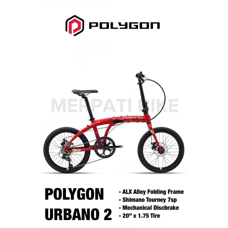 Polygon Urbano 2 Sepeda Lipat Folding Bike 20 inch Urbano 2