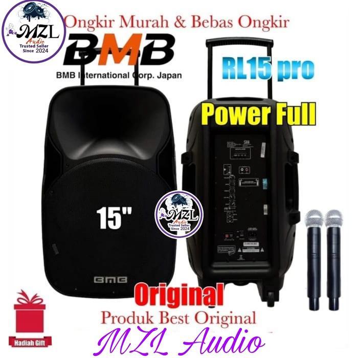 speaker Aktif Huper 15inch Wireless portable audio GL15 original resmi - Huper Gl15 - Bmb RL15Pro