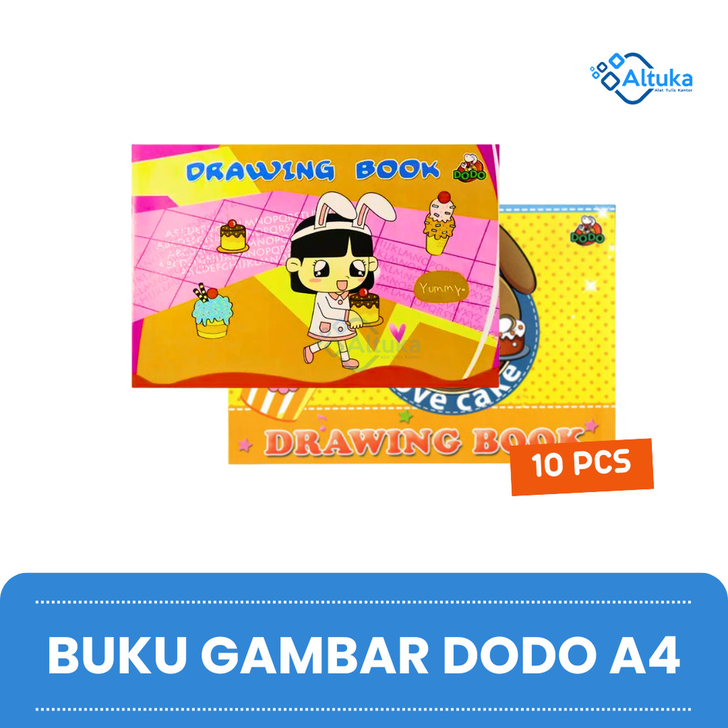 (1 PAK ISI 10 PCS) Buku Gambar Drawing Book A4 DODO / Drawing Book DODO