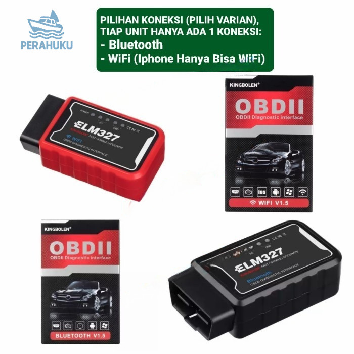 Kingbolen OBD2 ELM327 Bluetooth Wifi Scanner Mobil Untuk Check Engine