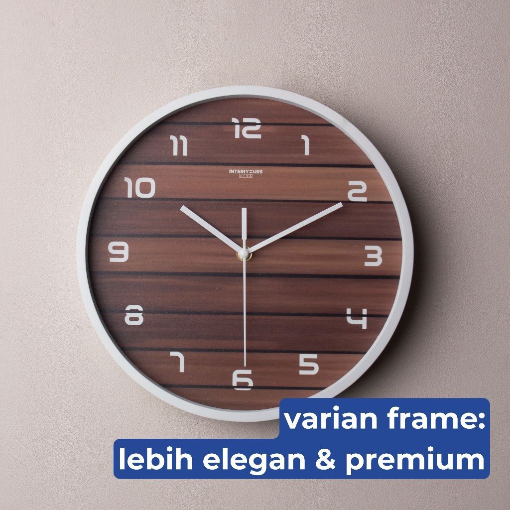 Jam Dinding Besar Estetik Motif Kayu