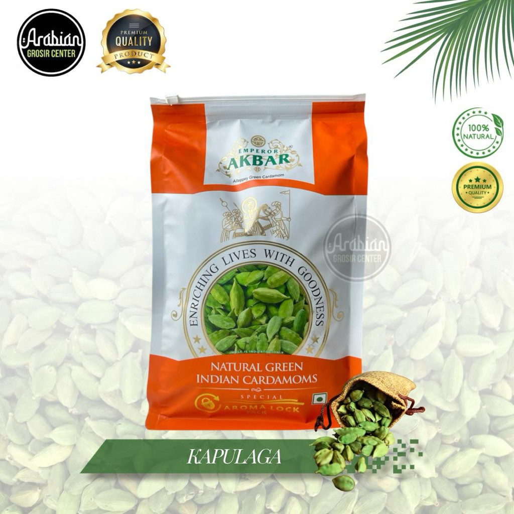 (Hausly) Kapulaga Hijau Arab Akbar 1kg Harum Asli India