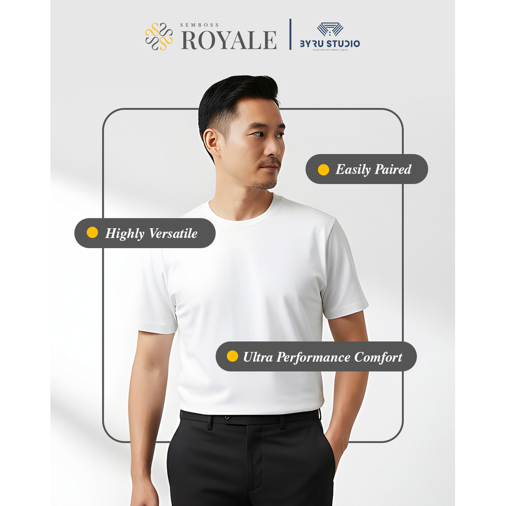 SEMBOSS Royale Ultra Premium Modal Tshirt Kaos Oblong Pria