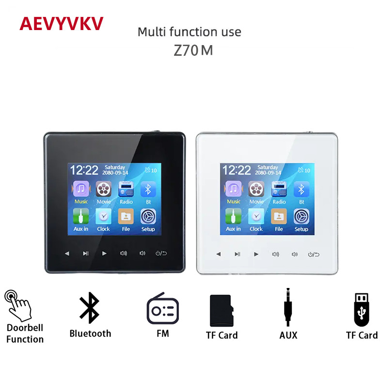 Home New Mini Bluetooth-compatible 2.8 HD Screen Wall Amplifier Music Center Sound System TV Tablet 