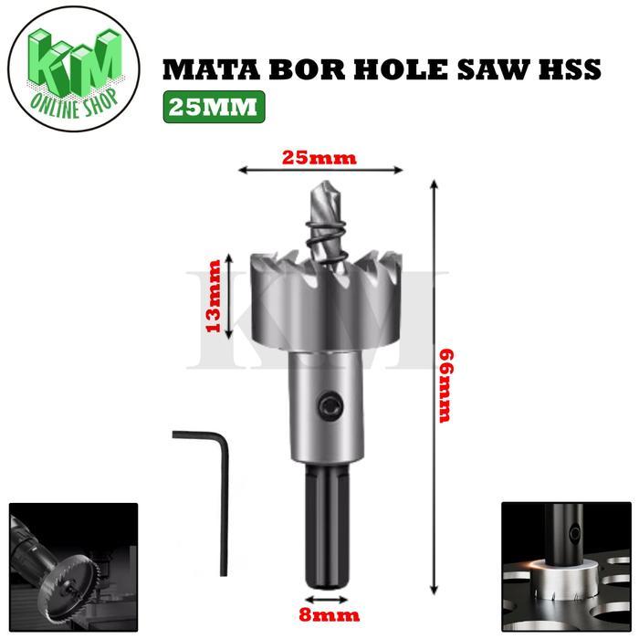 MATA BOR HOLE SAW HSS BESI MATA BOR PELUBANG BESI 25mm 35mm 60mm MATA BOR DRILL BIT BESI