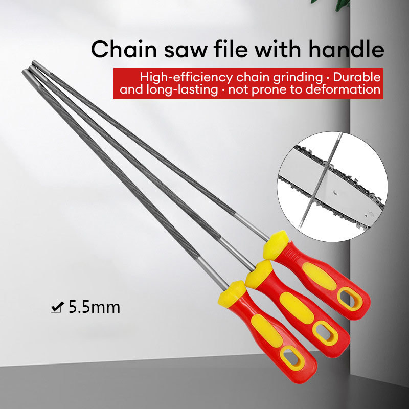 Kikir Gergaji Rantai Kikir Emas alat Kikir Mata Gergaji Gorok Serbaguna 5.5MM cutenery