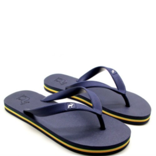 Sandal Panama Sandal Jepit Pria Karet Classic M9 - Navy / Navy