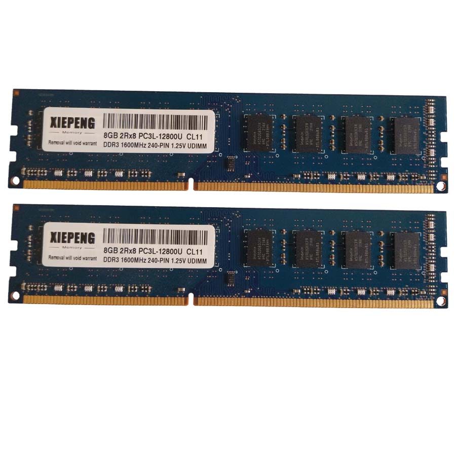 Desktop memory 8GB 2Rx8 PC3L-12800U 1600MHz DDR3 8g 1600 MHz  pc3L 12800 RAM 240-PIN UDIMM