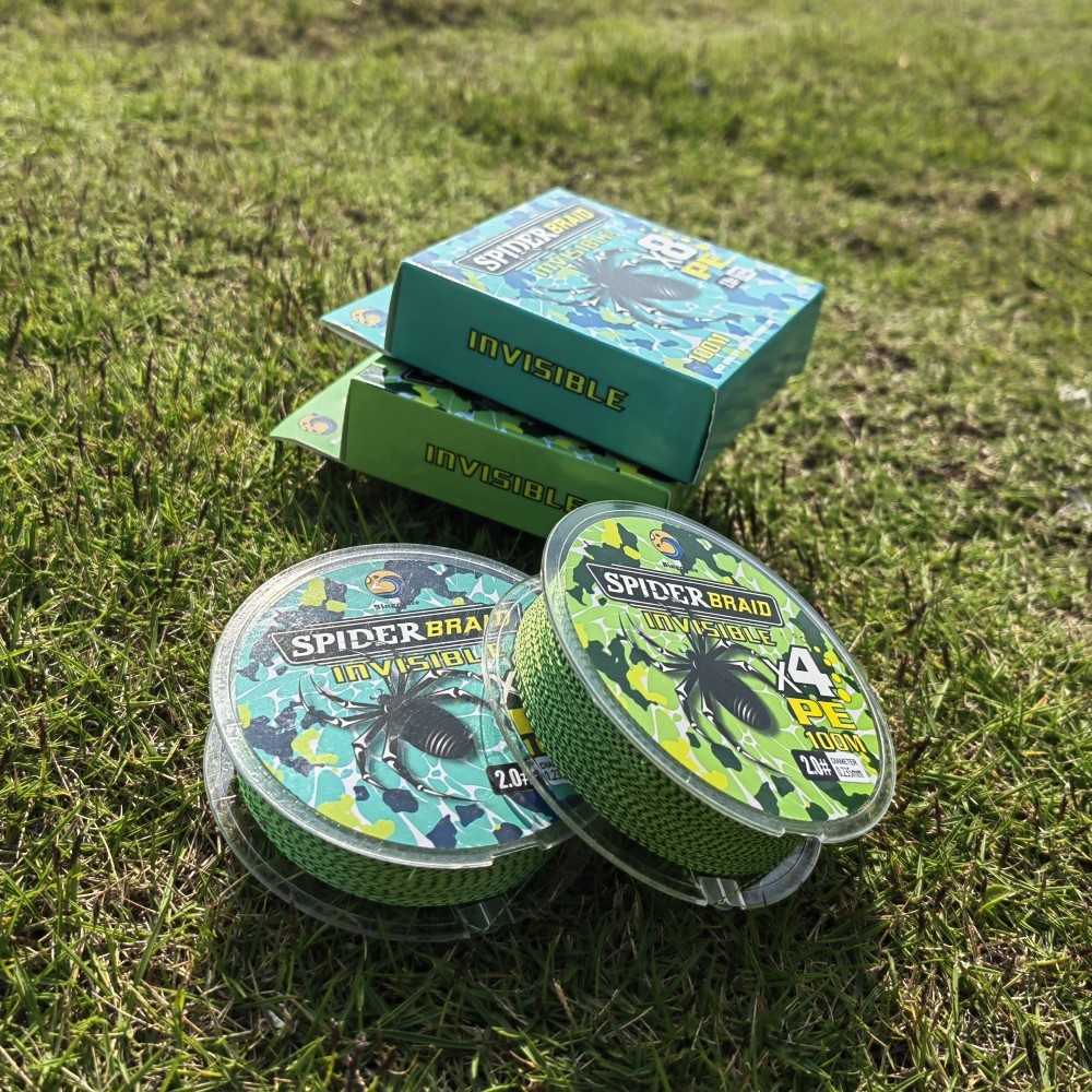 Bingolife Senar Pancing Kepang PE X4 X8 100m Warna Hijau Biru Spotted Tahan Aus Kuat 6.8kg-45.9kg Ha