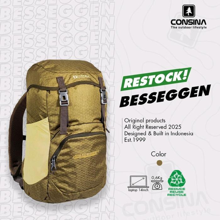 TAS RANSEL CONSINA BESSEGEN DAYPACK 30L BACKPACK CAMPING HIKING OUTDOOR ORIGINAL - Navy