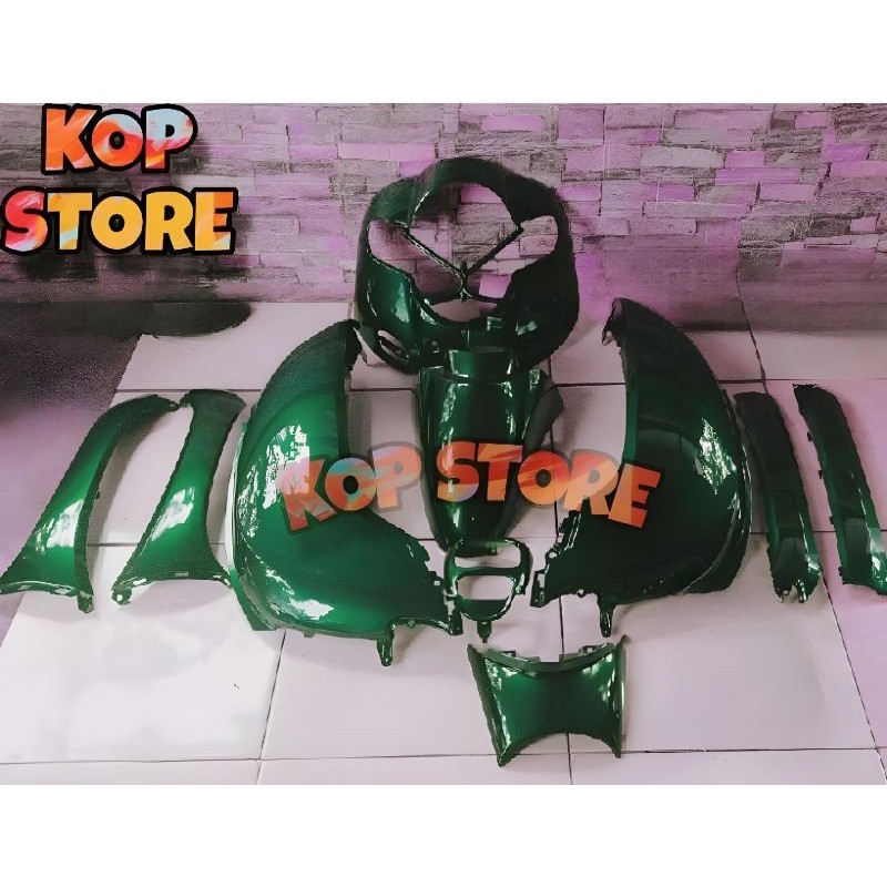 Cover Body Scoopy Donat 2017-2020 warna custom hijau candy