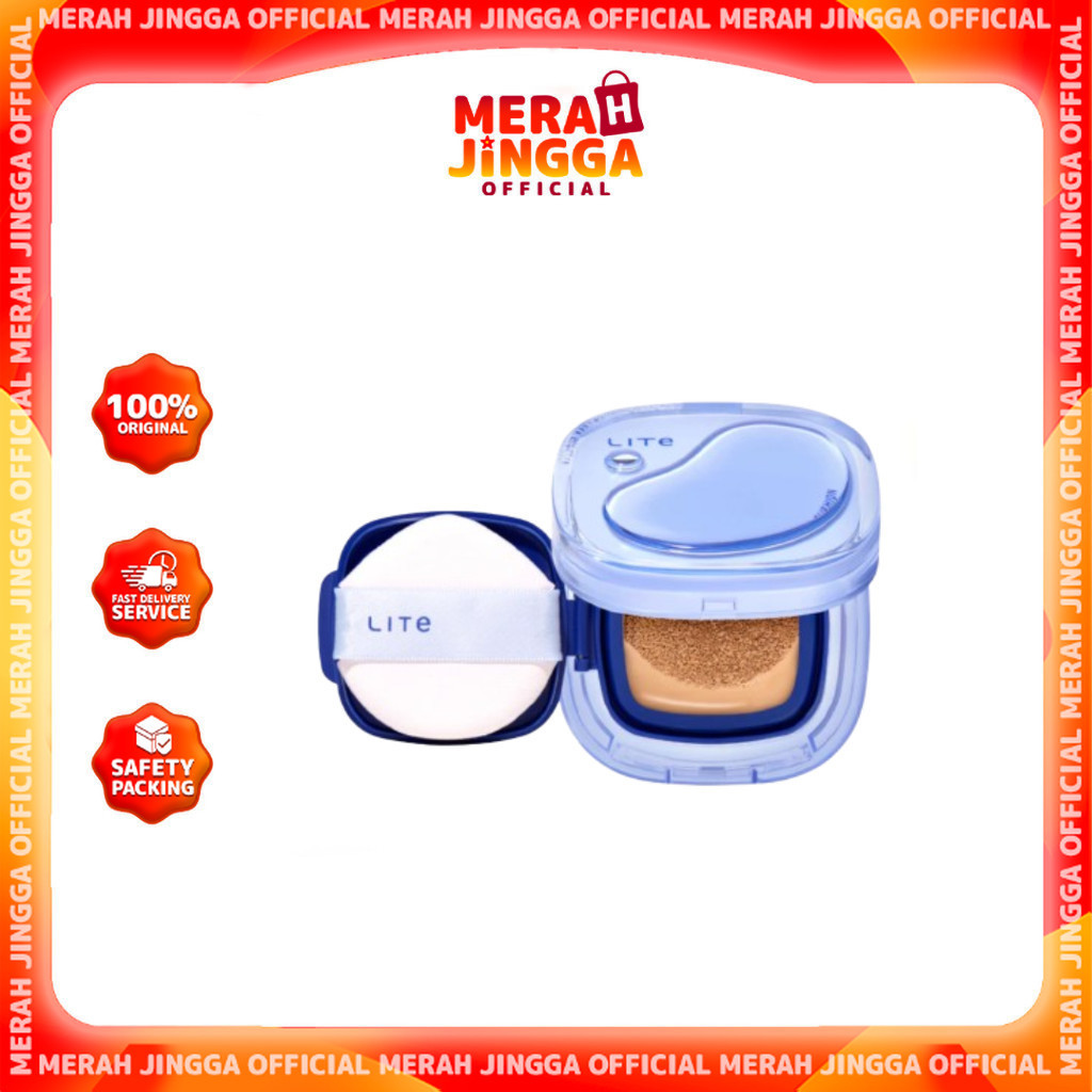 Wardah Lite Skin Filter Cushion 11g Make Up Ringan Tahan 8 Jam Fresh Look | Merah Jingga Official