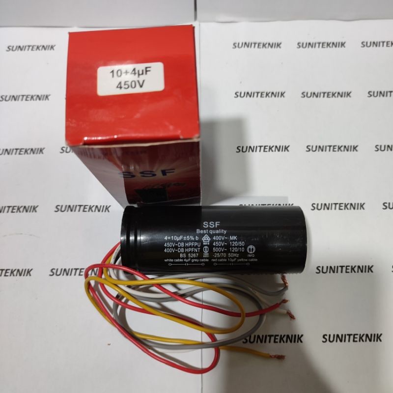kapasitor 10uf + 4uf - CAPASITOR 10+4UF - KAPASITOR 10 UF DAN 4 UF
