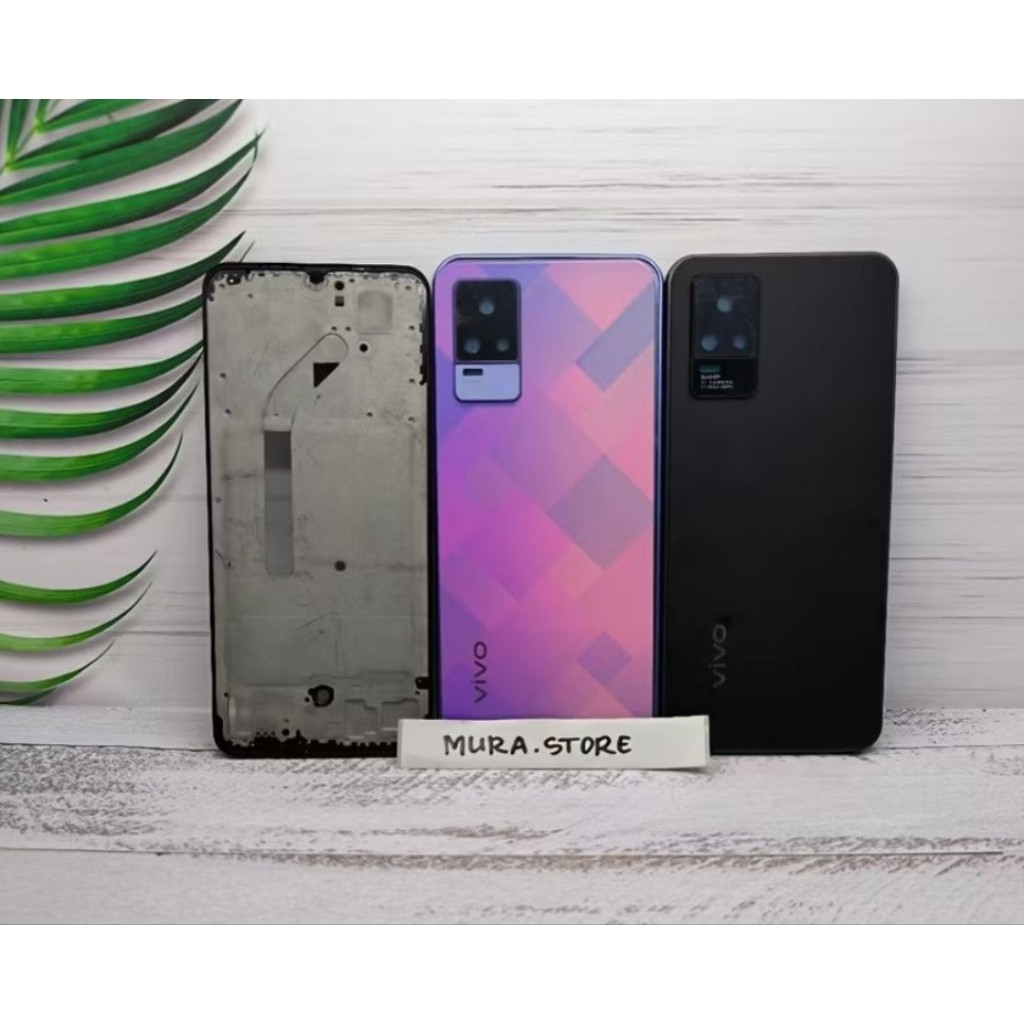 kesing housing casing backcover full set Vivo v21 4g  / Vivo v21e frame + Bezel + backdoor new