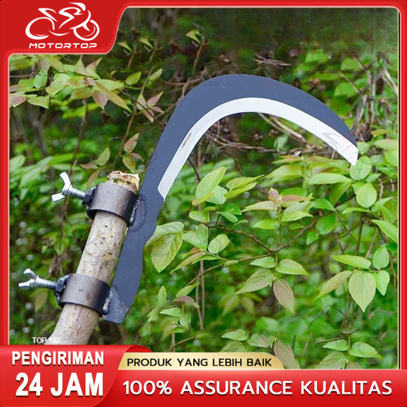 Kepala Sabit Multifungsi Bahan Baja Mangan 65# Sabit Pemangkas Rumput Dapat Memangkas Cabang Adjusta