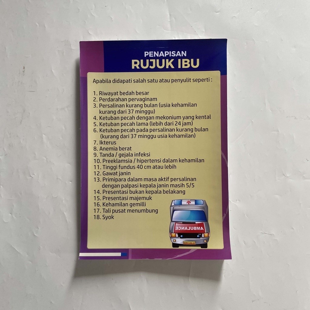 Poster Kebidanan : Penapisan Rujuk Ibu, Poster bidan, Bidan Praktik Mandiri