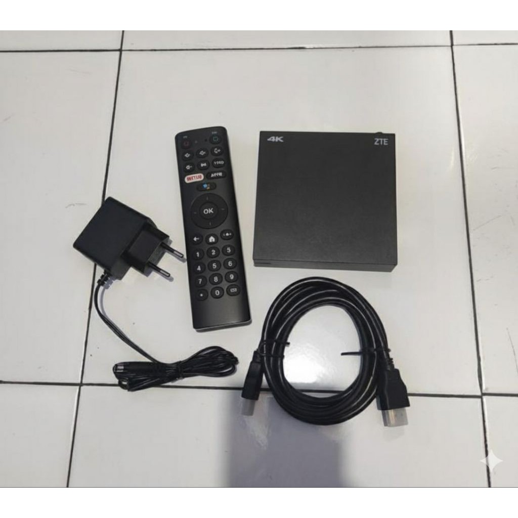 Stb Android TV Box ZTE B866F 4k remote voice