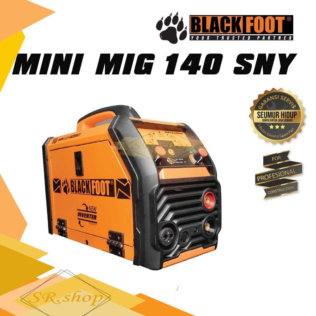Mesin Las Blackfoot Inverter Mini Mig-140 Synergy SNY FCW, MMA, TIG LIFT Mesin las dengan Proses Ser
