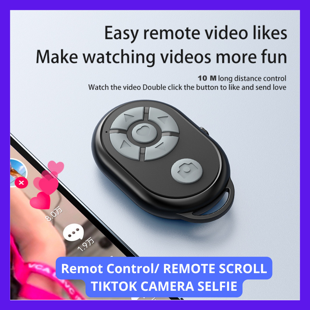 REMOTE SCROLL SHUTTER CAMERA BLUETOOTH | REMOTE SELFIE/ Selfie Camera Remote Control-COD