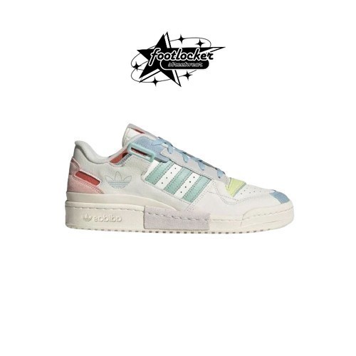 Sepatu Adidas Forum Exhibit Low White Pink Blue  Original   Unisex