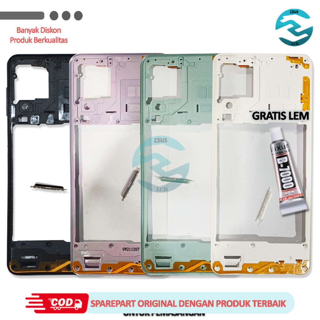 Tulang Tengah / Bezel / Rangka Casing Bezel Samsung A22 4G 2021 / A225 / A225F [ Gratis Lem 3ml ]