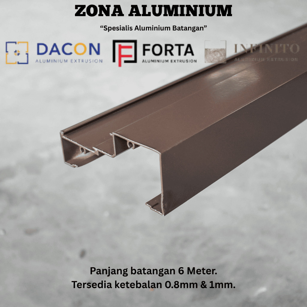 DACON FORTA INFINITO Aluminium Batangan 60558 Kusen Z Sekrup 4 Inch