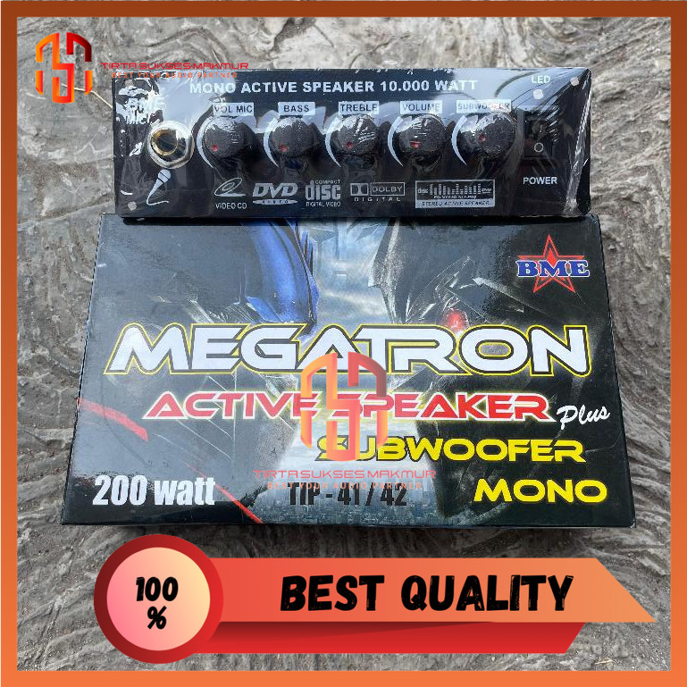 New Active Speaker Plus Subwoofer & Preamp Mic Mono Megatron By BME