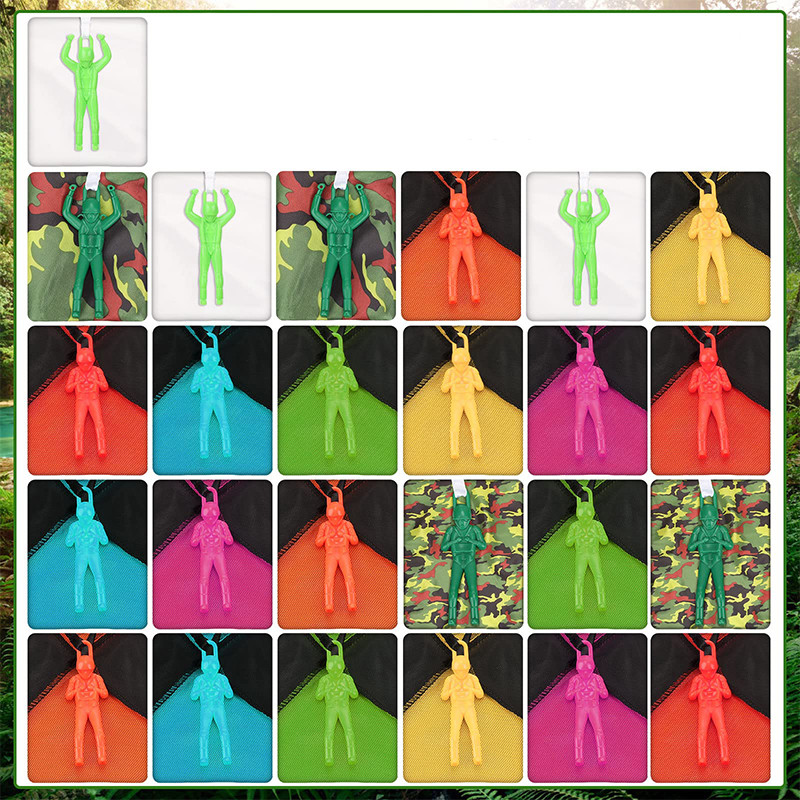 10/20/40 Pcs Parachute Toys, Mini Army Men Parachute Toys for Kids, Flying Throwing Gifts Bulk for E