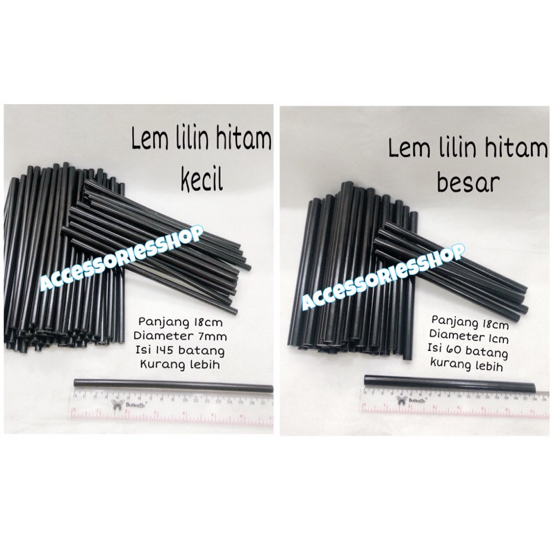 lem lilin/lem bakar hitam Besar & kecil (-+1kg)