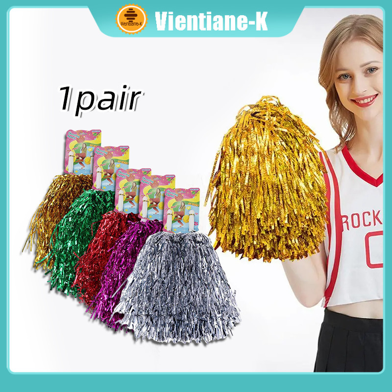 1 Pasang Pompom Cheerleader / Bunga Cheerleader / Cheerleading Pom Pom Stick