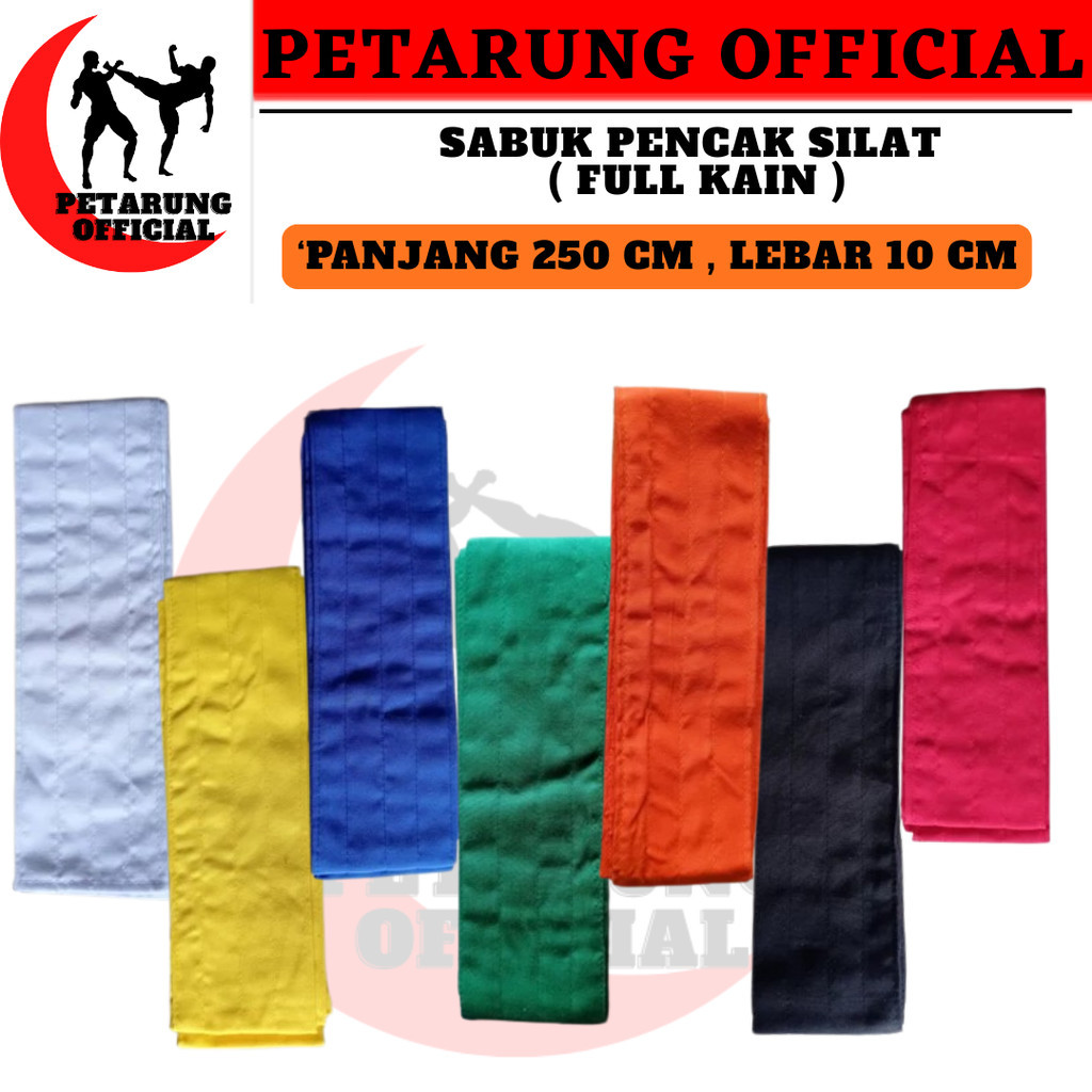 Sabuk Pencak Silat Polos Lebar 10 CM Full Kain / Sabuk Silat
